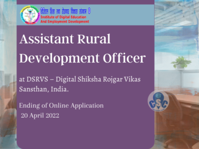 Apply for Assistant Rural Development Officer at DSRVS